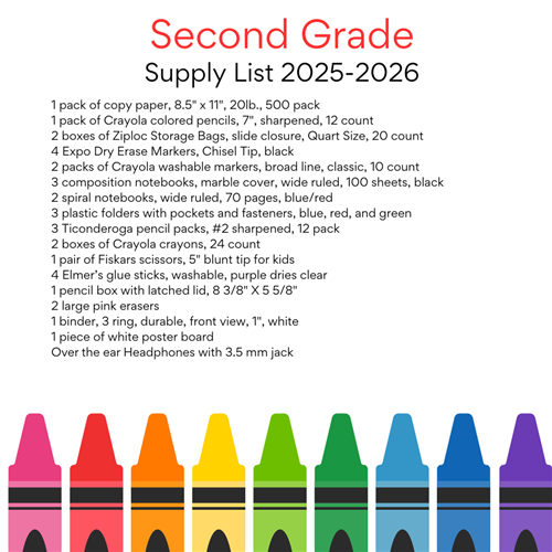 Second Grade List